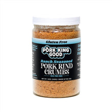 Load image into Gallery viewer, Pork King Good Ranch Pork Rinds Crumbs 12oz Jar