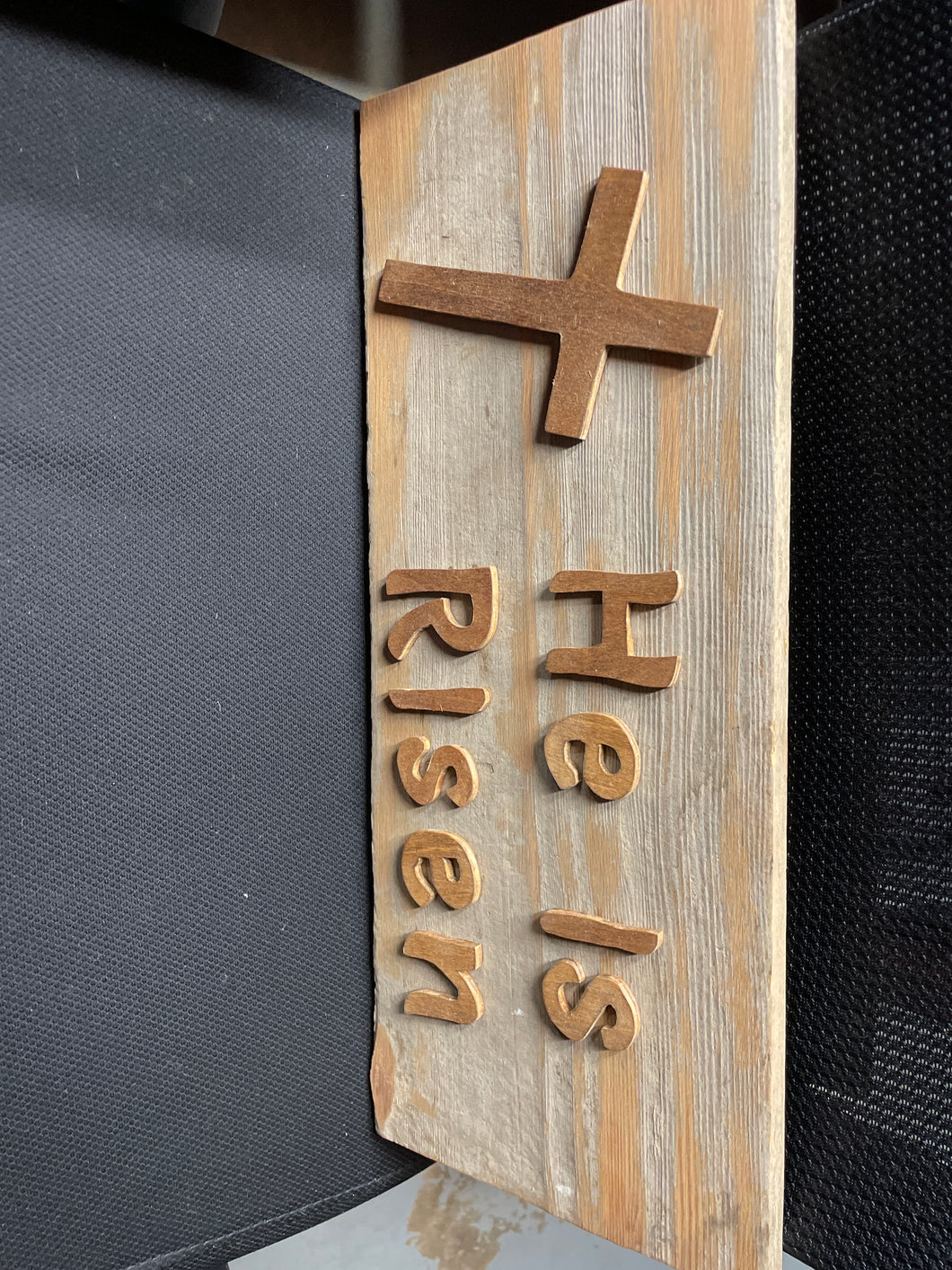 He Is Risen sign stained - VNDR In Stitches