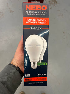 (2 Pack) Nebo Blackout Backup Emergency LED Bulb
