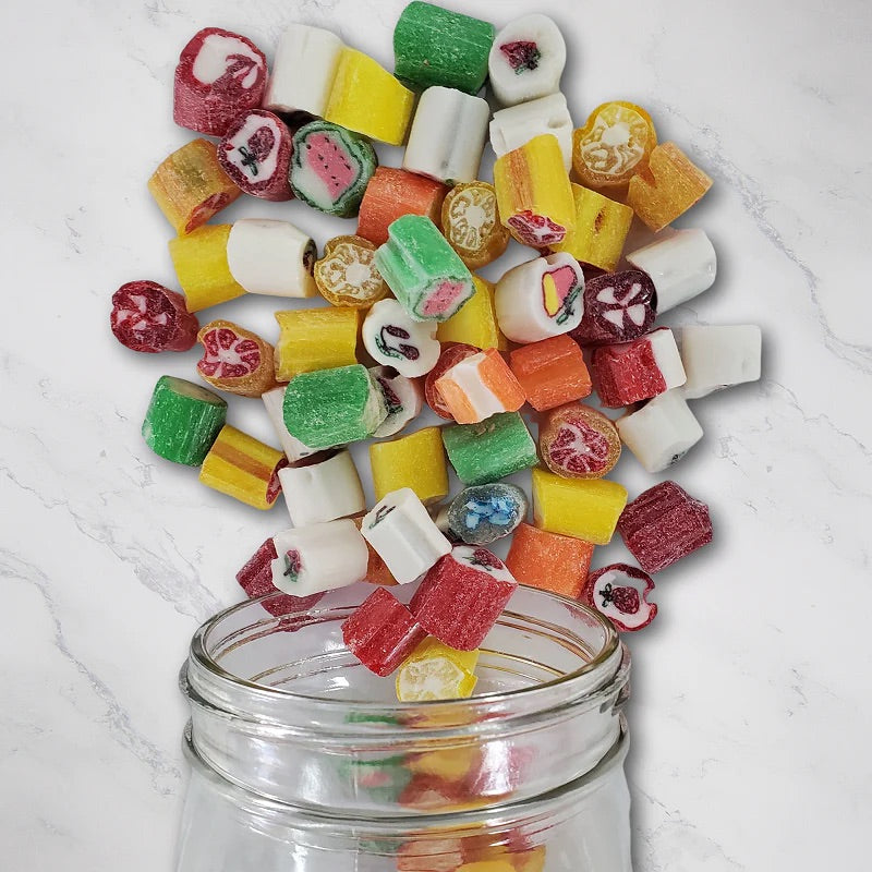 Unwrapped Cut Rock Candy
