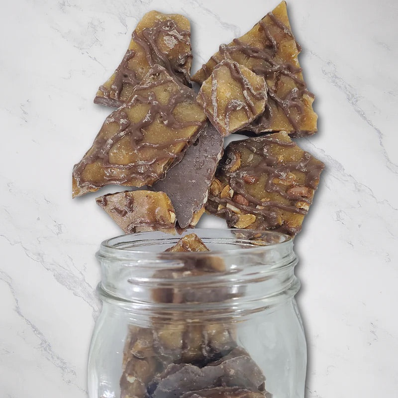 Drizzled Peanut Brittle