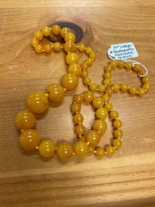 34" Vintage Butterscotch Hand Knotted Necklace