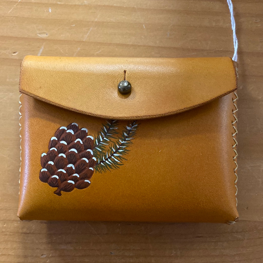 Coin Purse - Pine Cone - VNDR Wild Papaya/Windflower Artworks