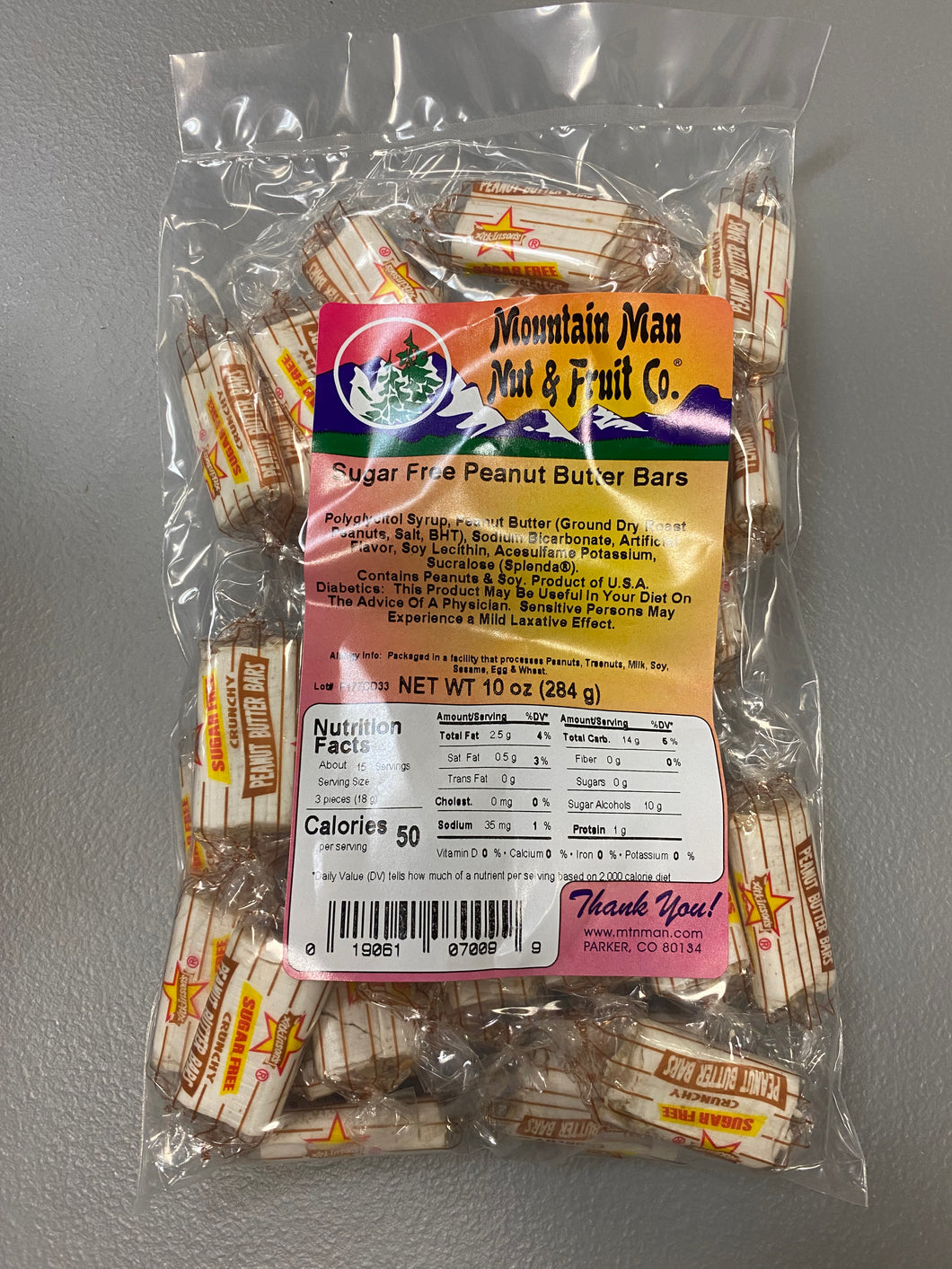 Sugar Free Peanut Butter Bars