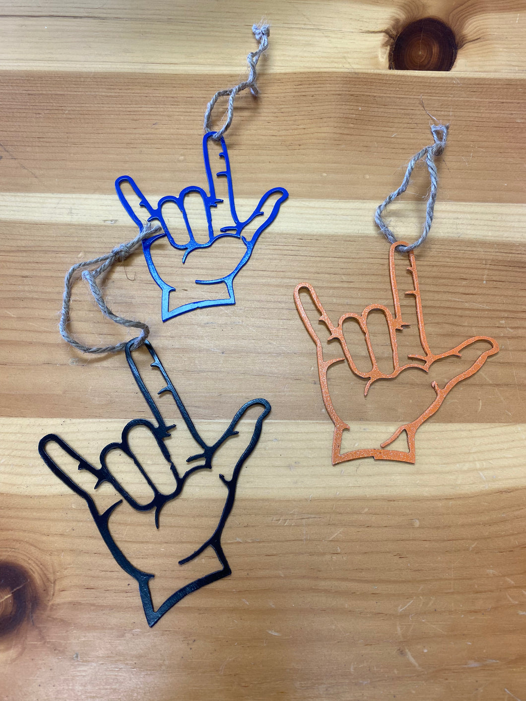 I Love You Sign Language Ornament - VNDR Oklahoma Metal Creations