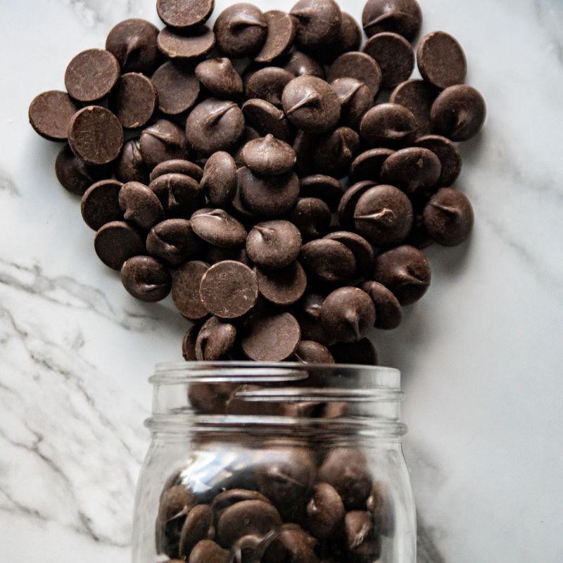 dark chocolate discs